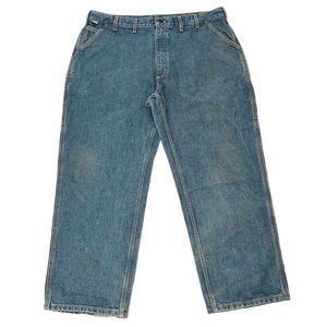 Carhartt HRC2 Fire Resistant FR Carpenter Mens Jeans  44x30 Blue Tapered Cotton